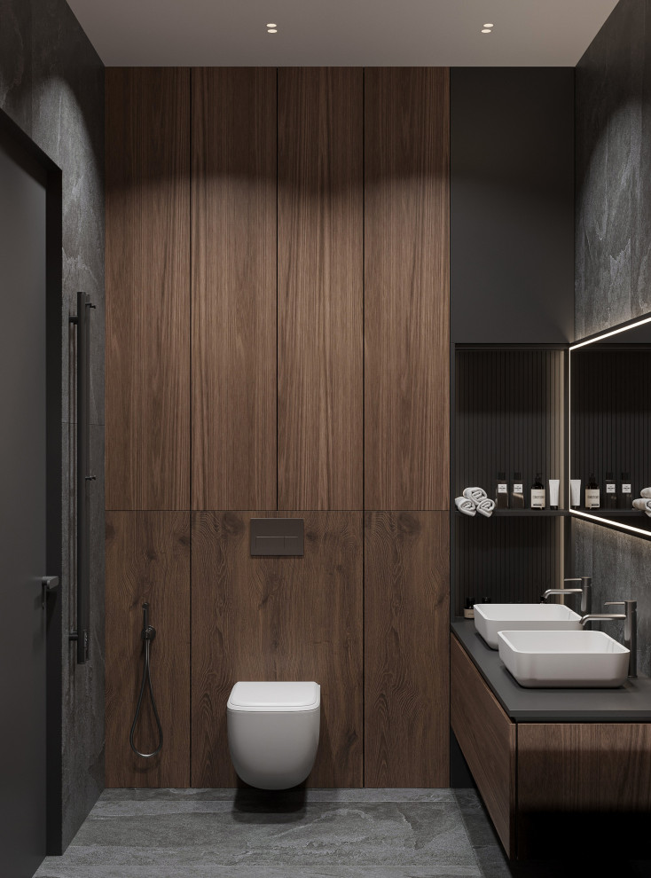 Темный минимализм в коттедже