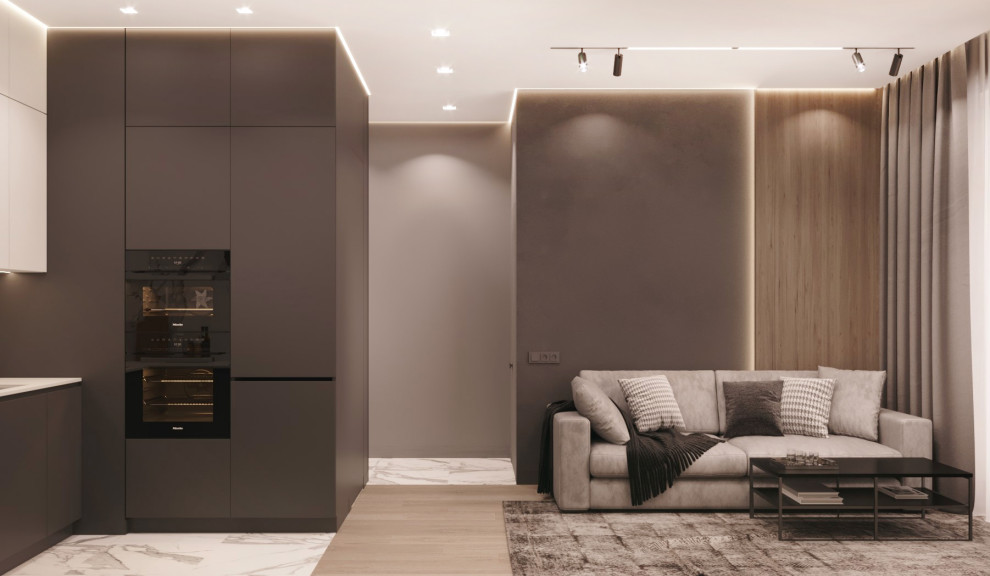 Обложка проекта: Дизайн 1к-квартиры в ЖК Макаровский квартал