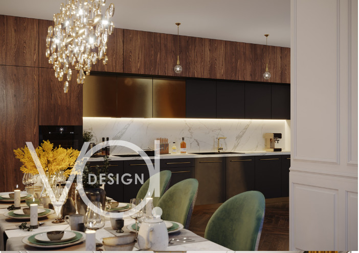 Проект: кухня, гостиная , детская для девочки 9 лет, спальня для юноши 17 лет