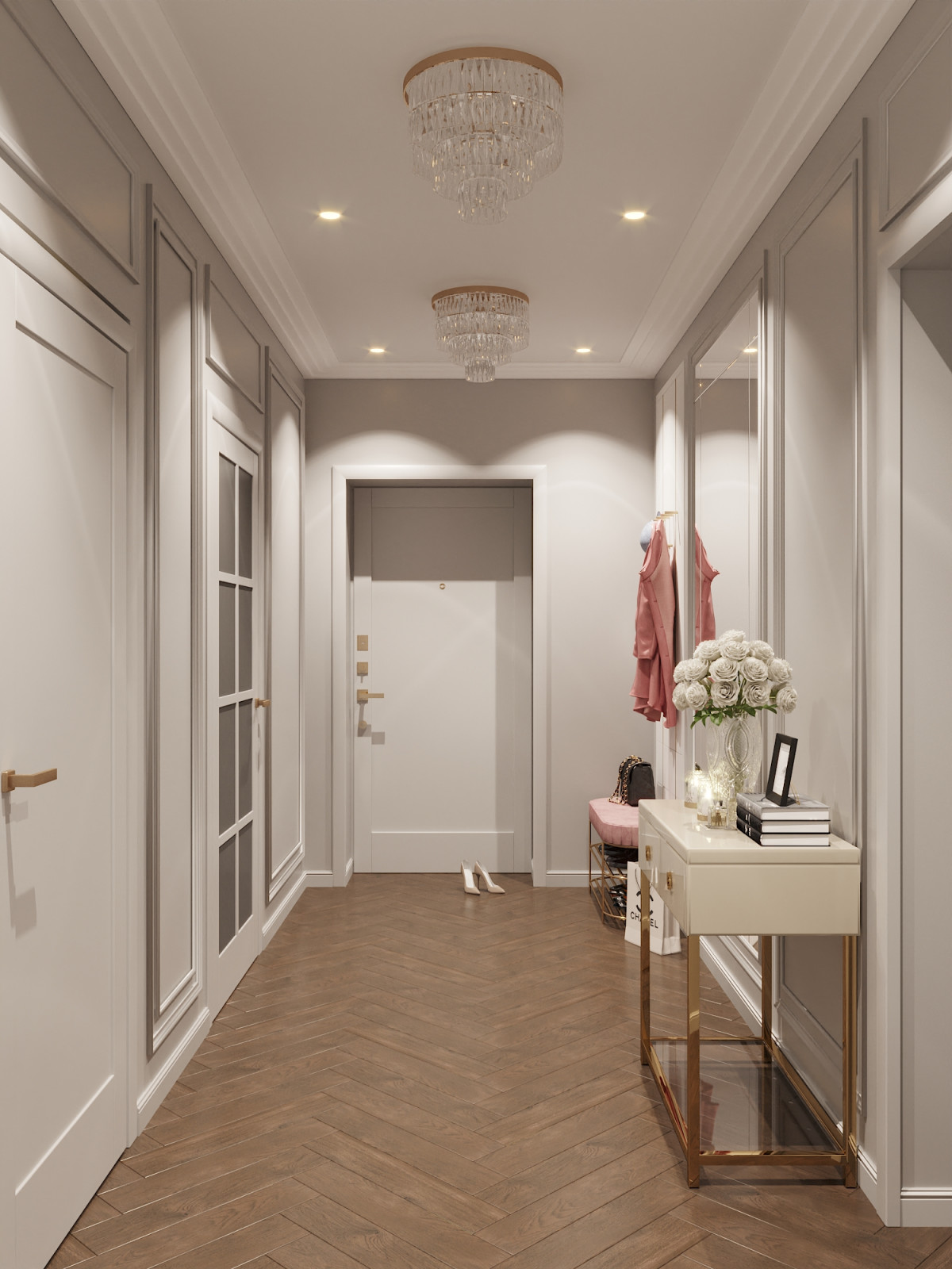 "Зазеркалье", дизайн 2комнатной квартиры 66 м2