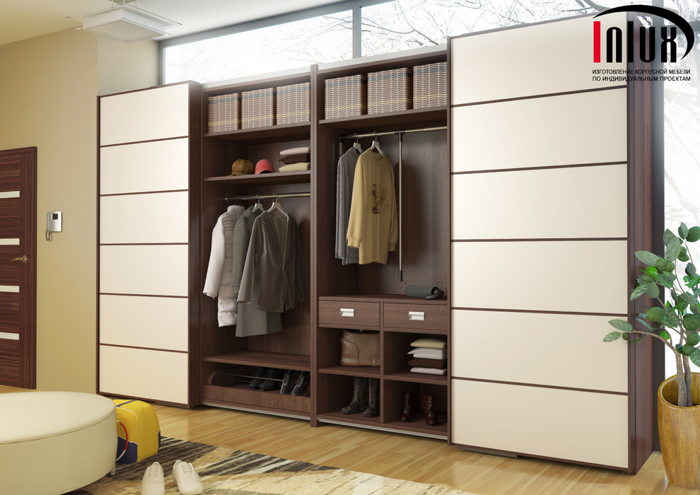 Шкафы с компланарной системой раздвижения дверей