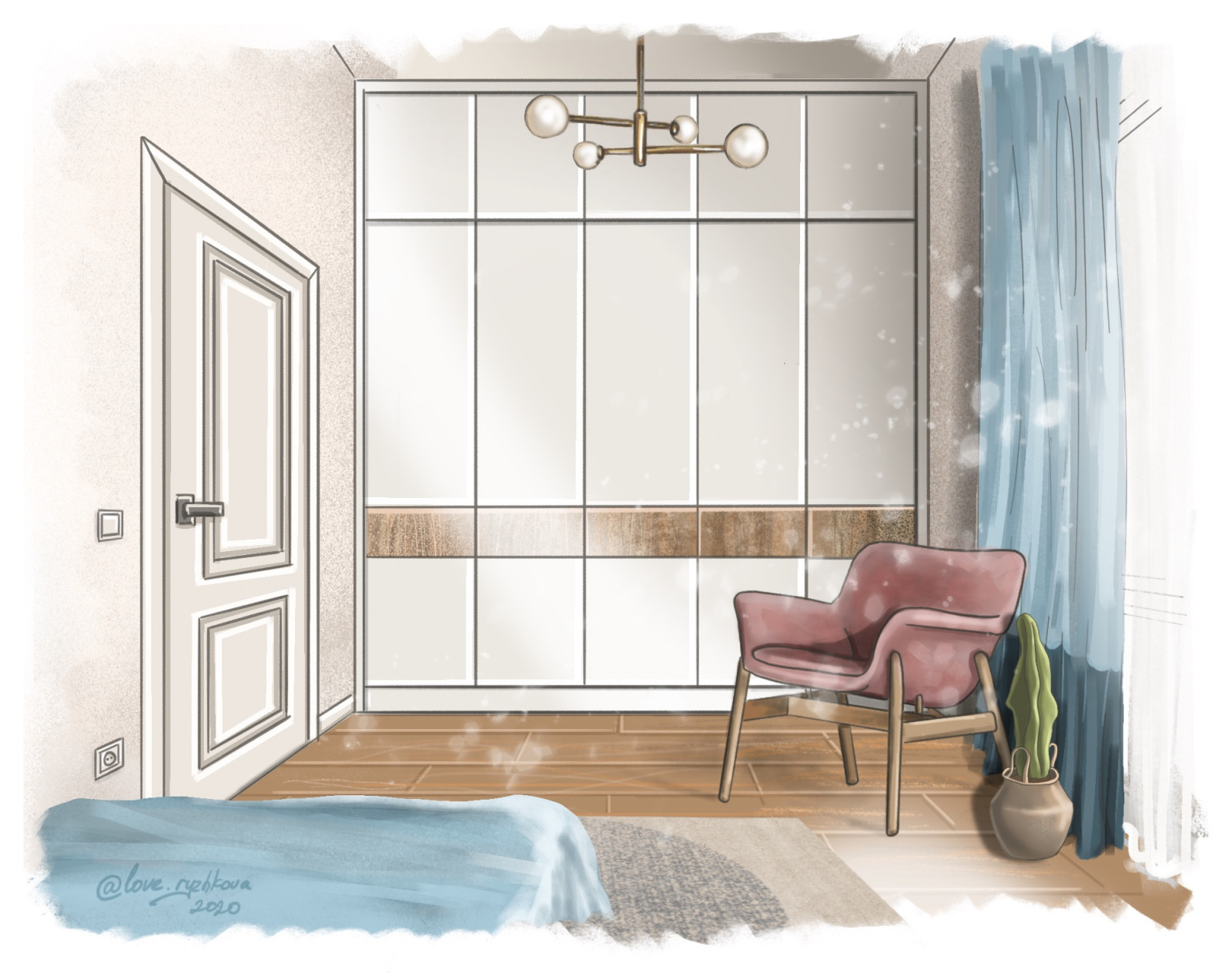 Дизайн-проект квартиры по улице Солнечная поляна в г. Барнауле