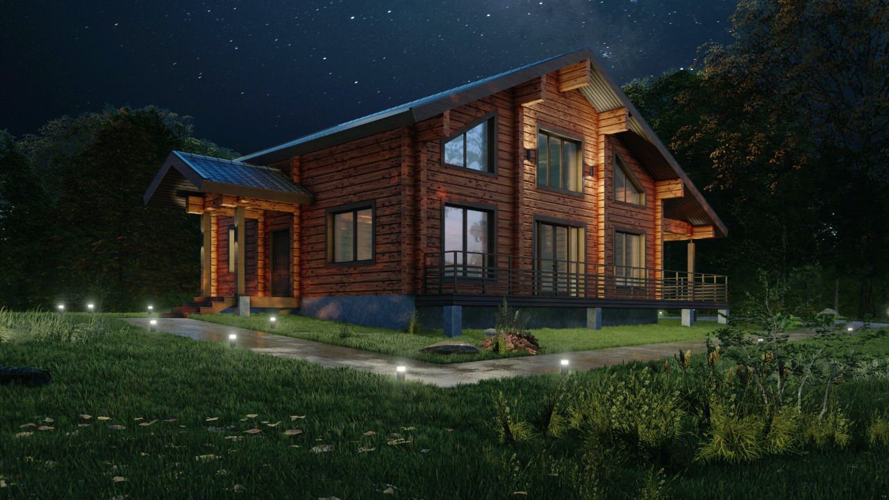 Загородный дом из бруса