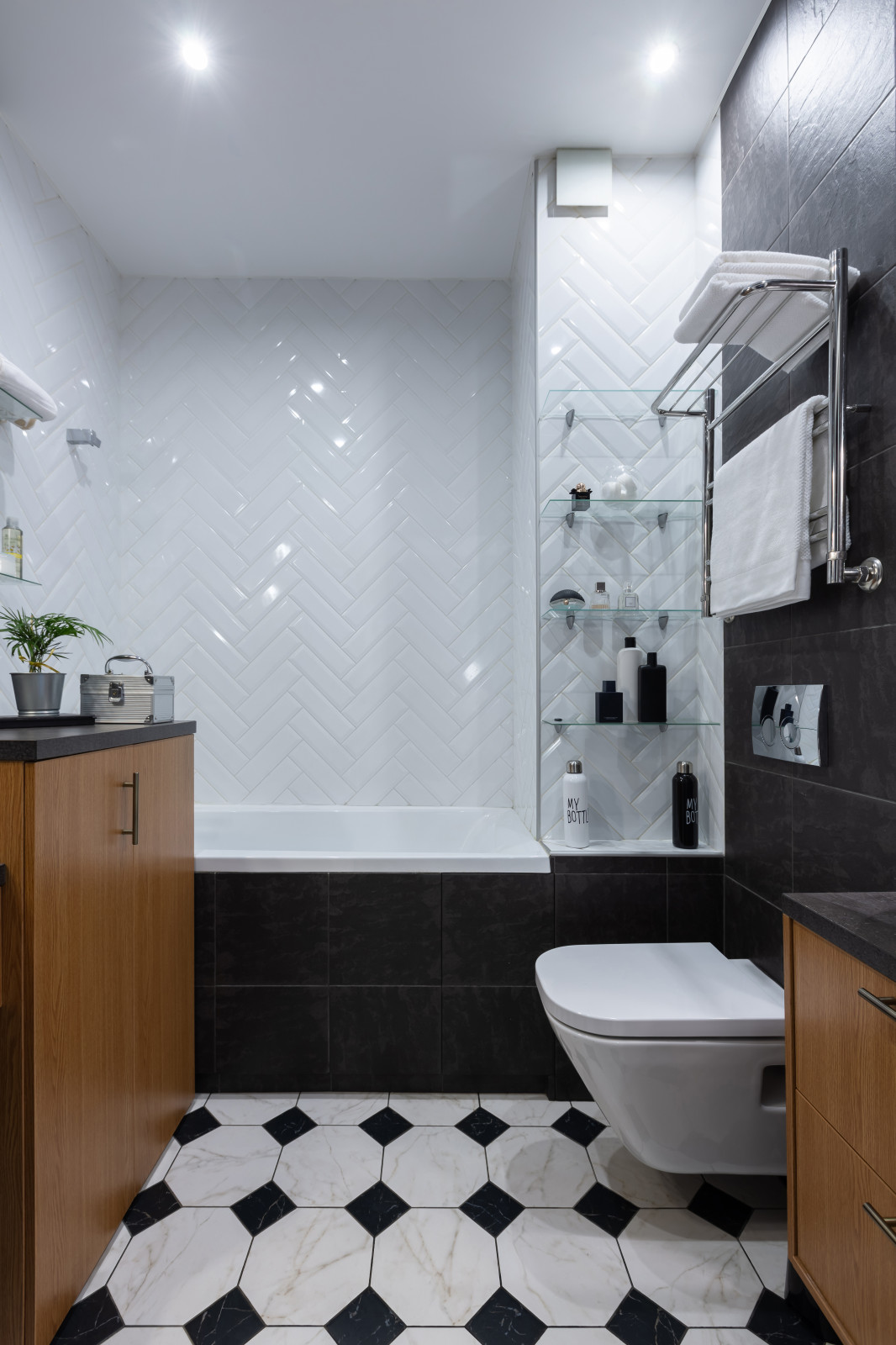 Дизайн-проект квартиры в ЖК "Новый Оккервиль" Минимализм с яркими акцентами 36м2