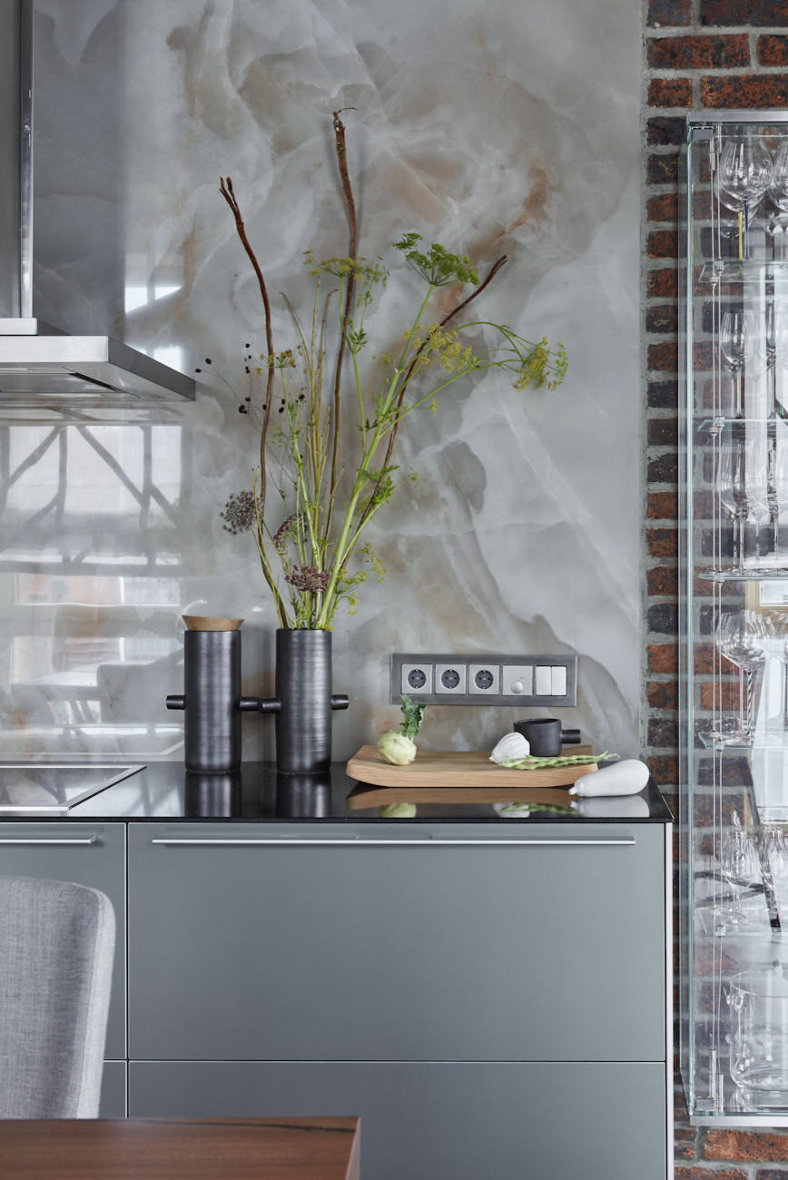 Гостиная-кухня в ЖК Садовые кварталы