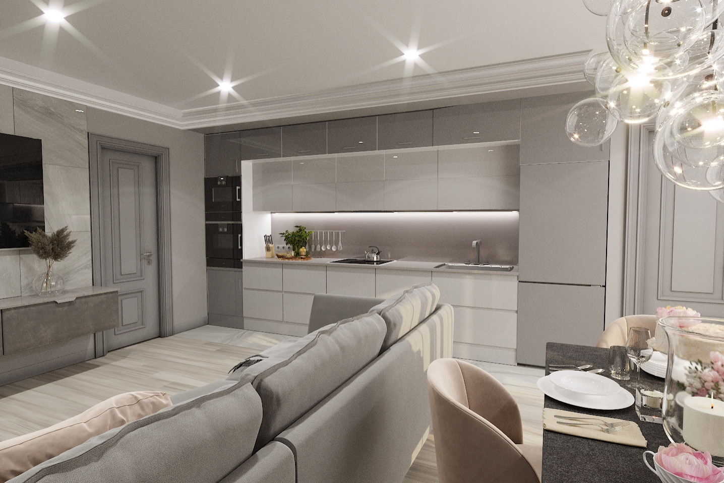 Трехкомнатная квартира в ЖК "Серебряный бор"