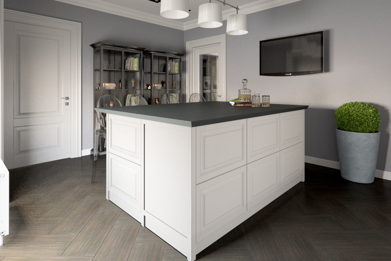 Обложка проекта: Частный интерьер. Дом в пригороде Краснодара.