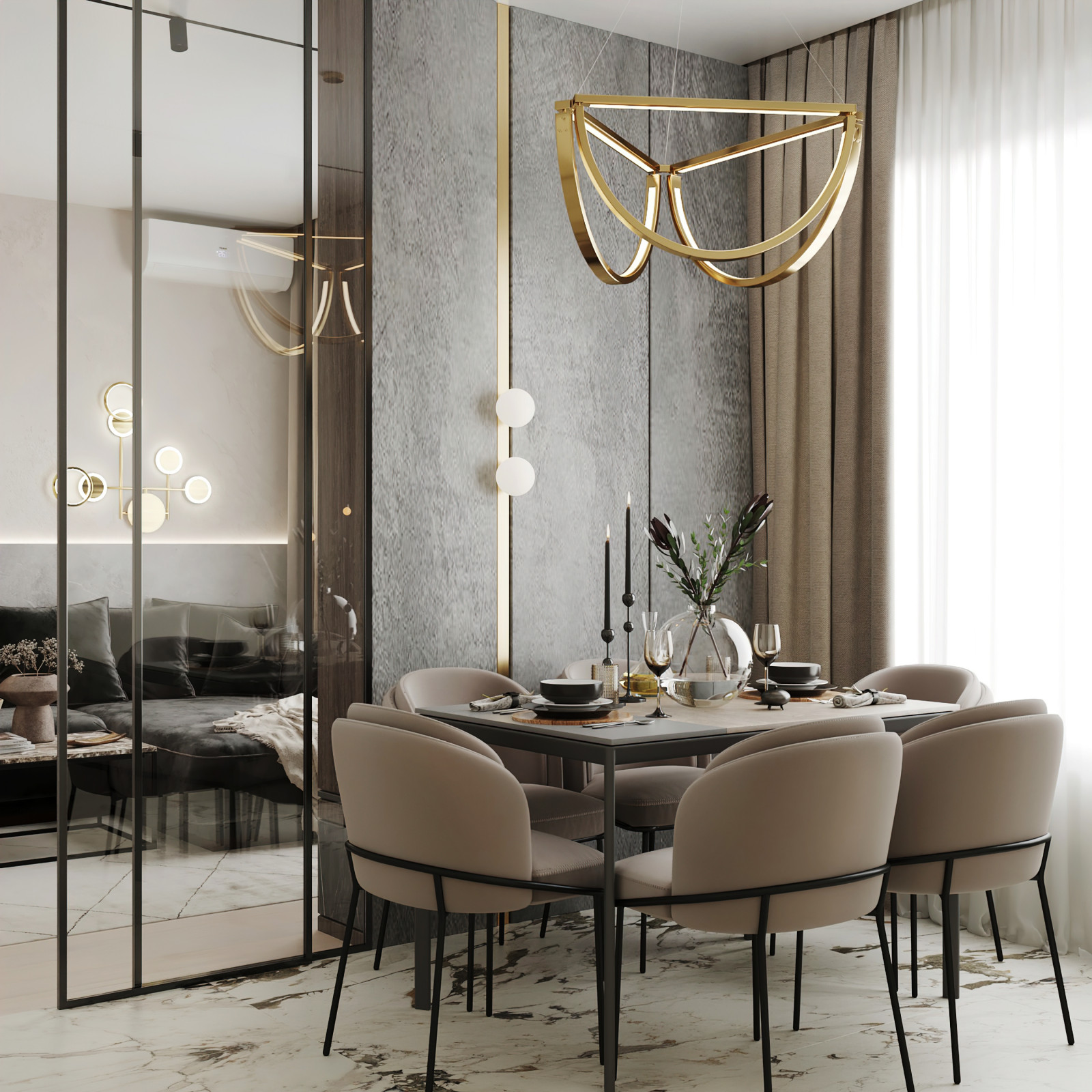 Современная классика в проекте в ЖК Береговой