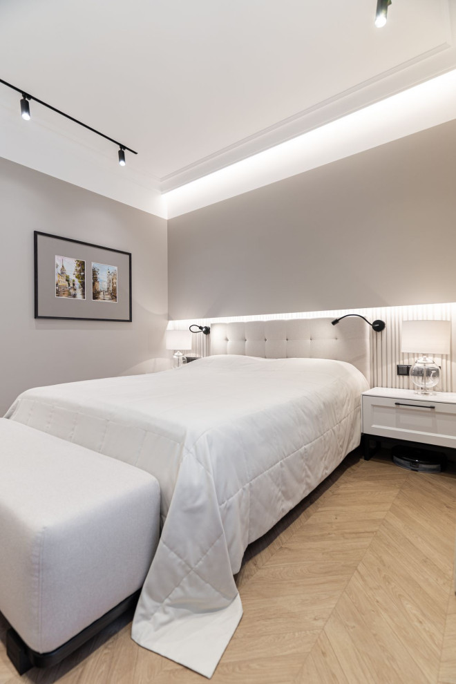 Уютная спальня в стиле английская классика с элементами неоклассики