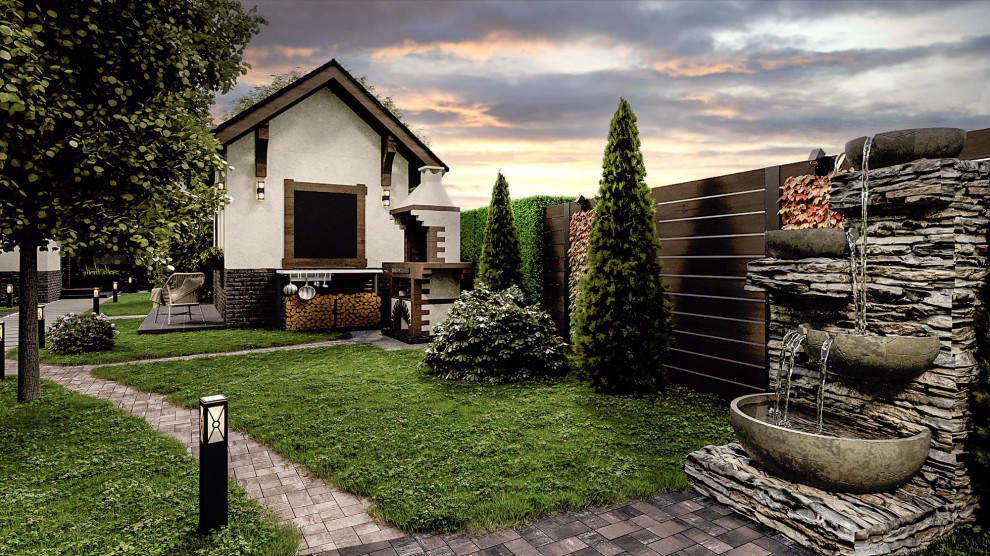 Дизайн- проект  фасада и благоустройства  жилого дома