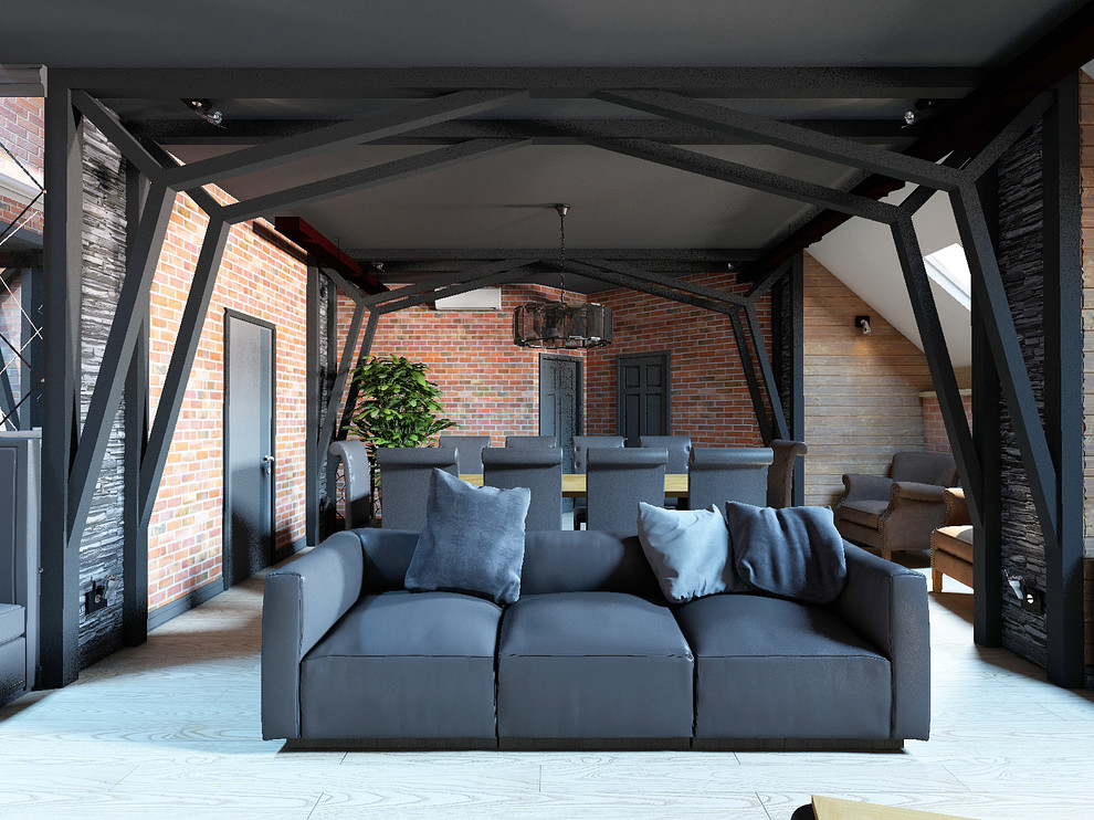 Дерево и кирпич: природный дизайн