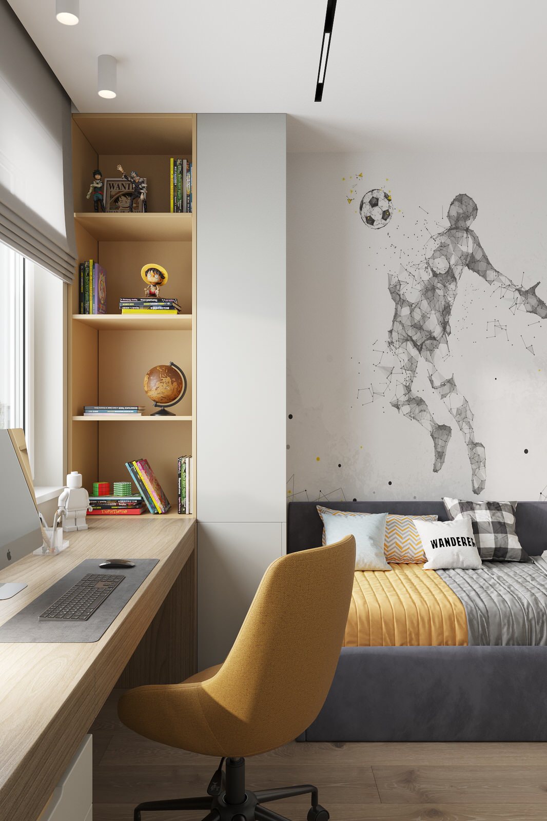 Детская комната юного поклонника футбола