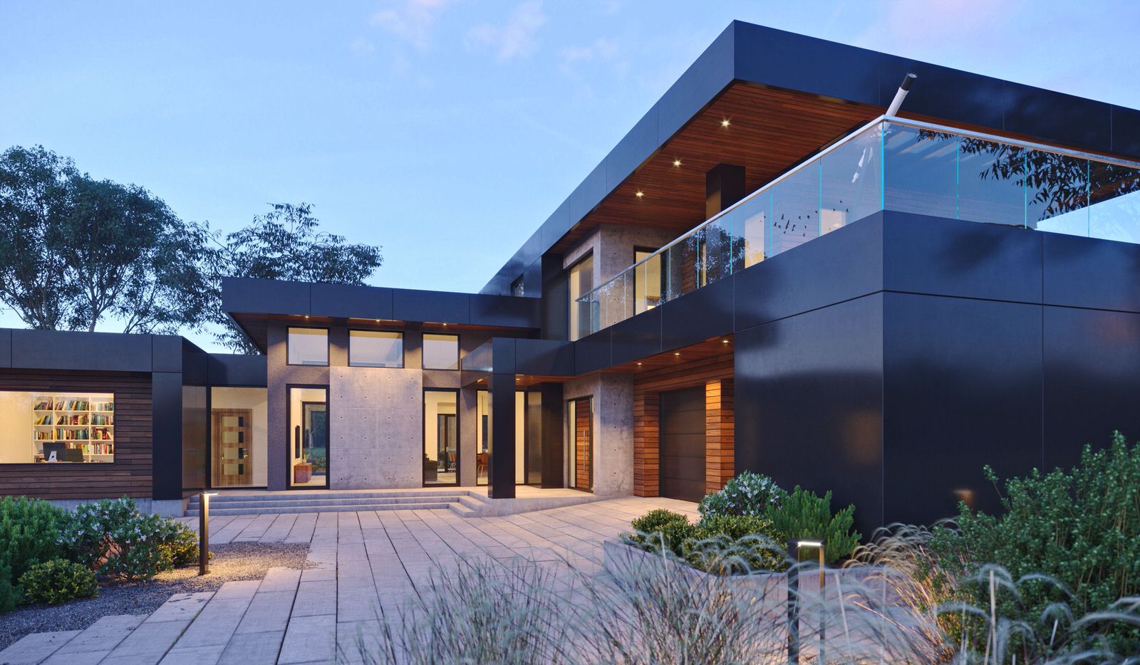 Проект с плоской кровлей 522 м2