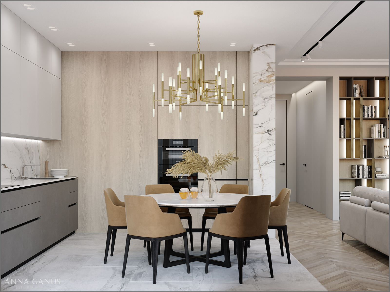 Обложка проекта: Монохромные линии. Проект квартиры в центре Екатеринбурга