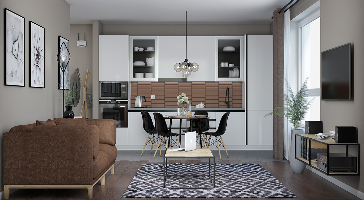 Скандинавский стиль в бежевом исполнение