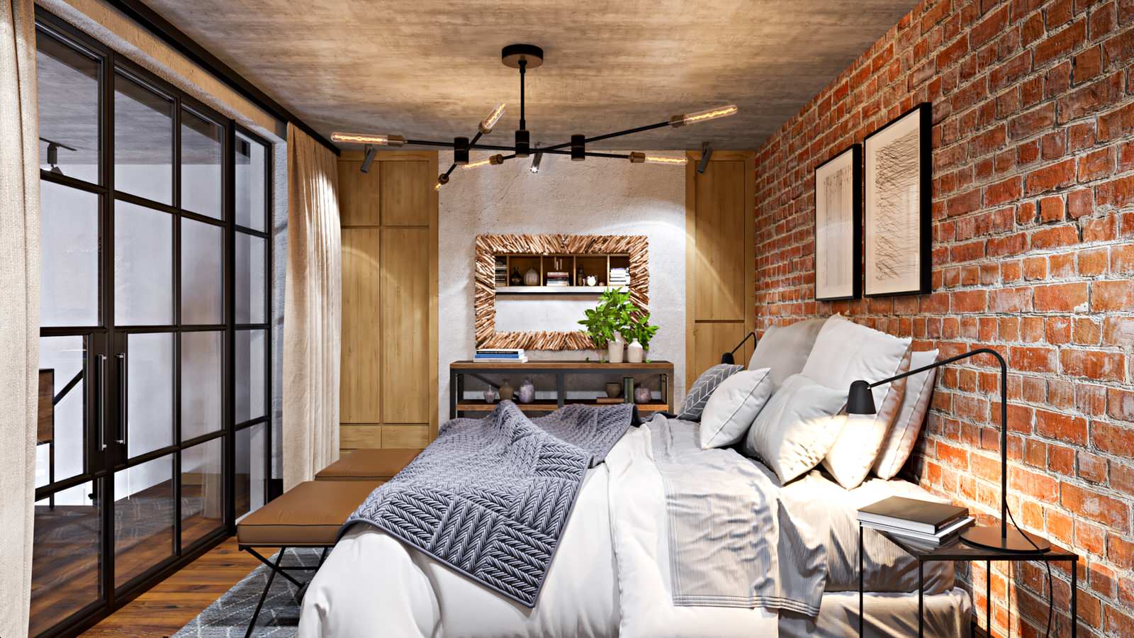 Спальня, антресольный этаж