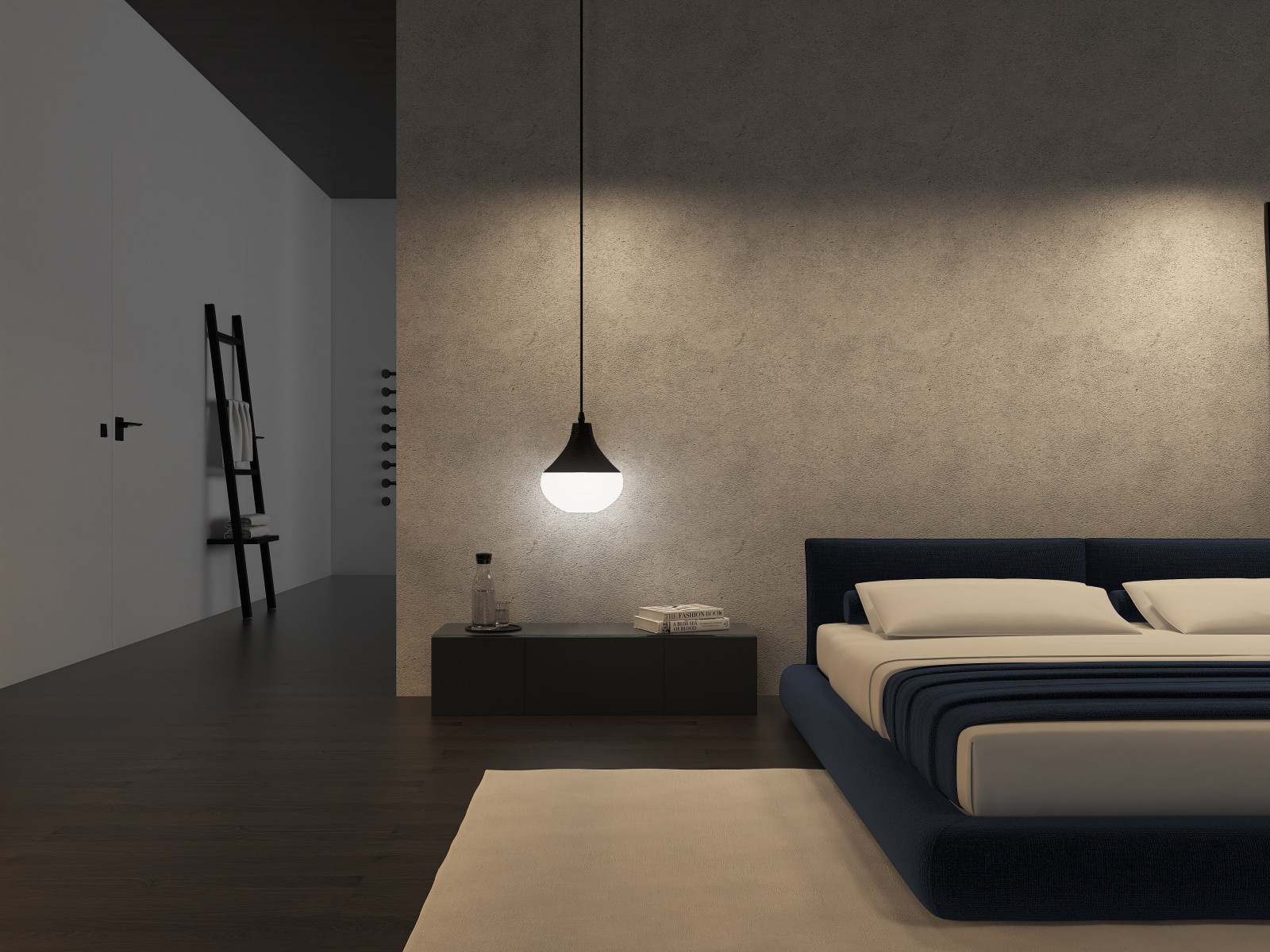 Спальня с атмосферой спокойствия интерьер мастер блока спальни с ванной