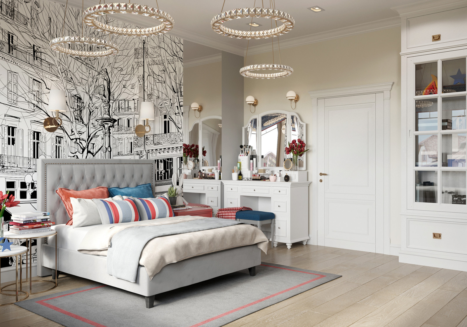 Элегантная спальня для молодой девушки