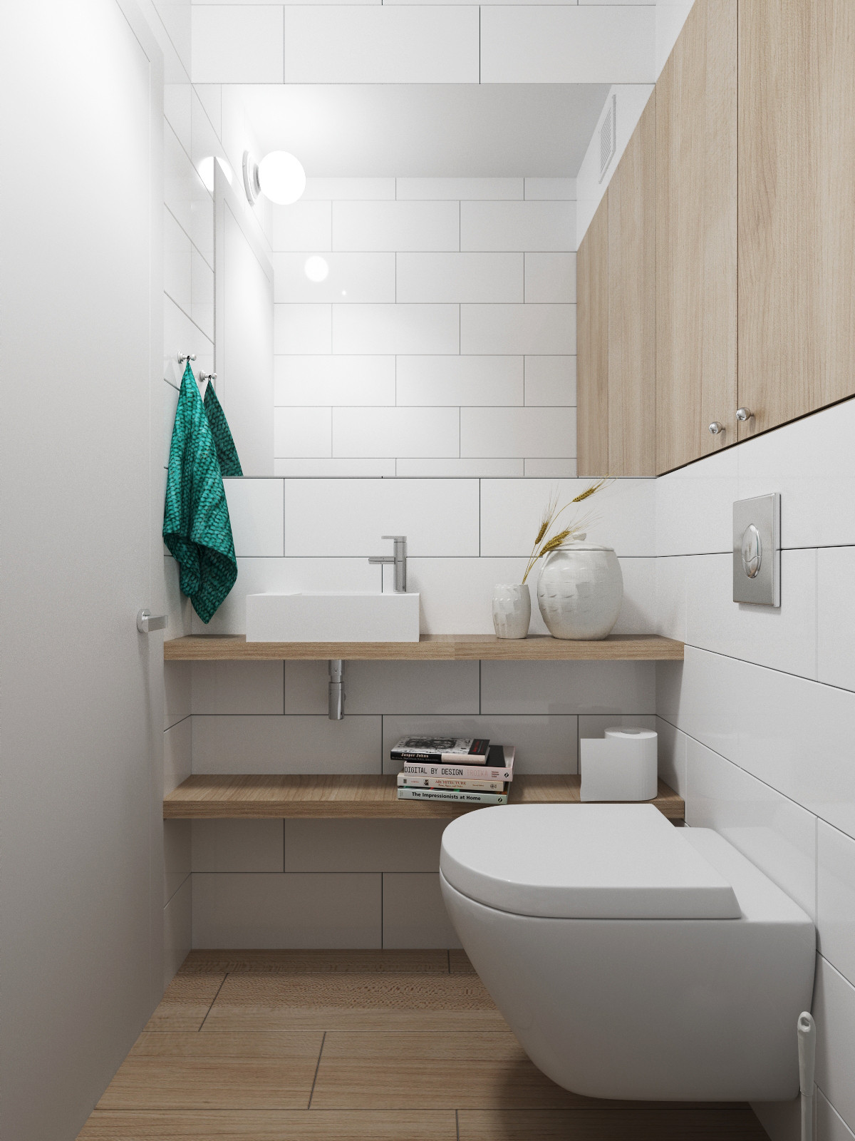 Обложка проекта: Санузел с бирюзовыми акцентами