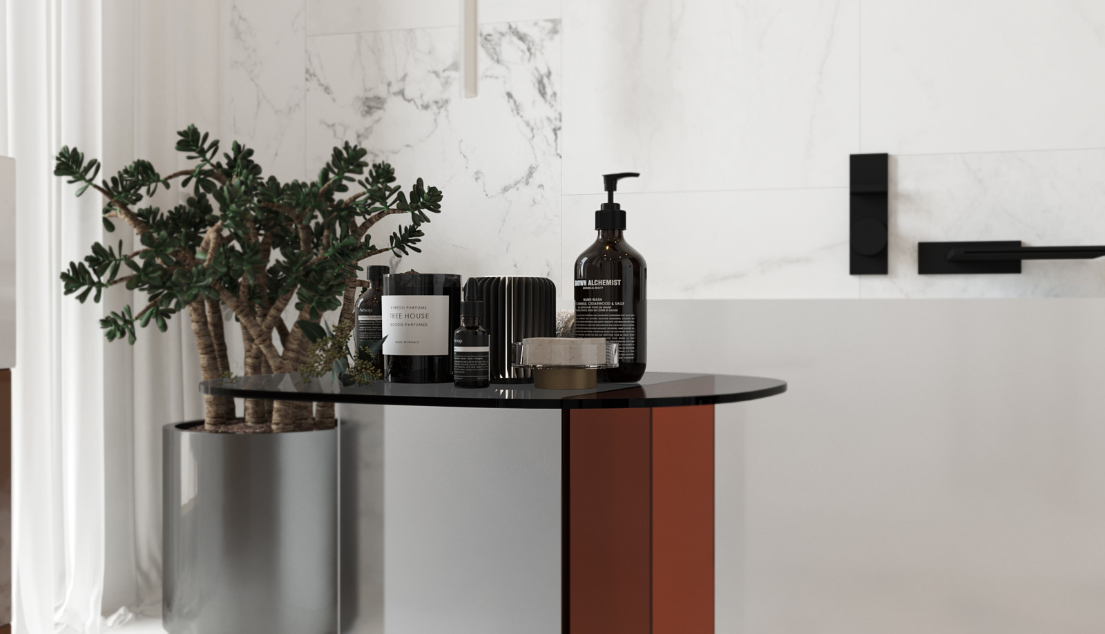 Ванная комната в большом доме во Владимирской области