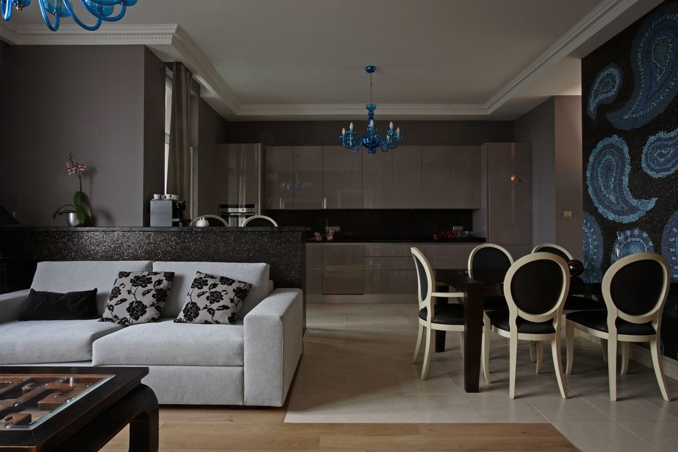 Houzz тур: «Огурцы» из мозаики и краски московского неба на 32-м этаже