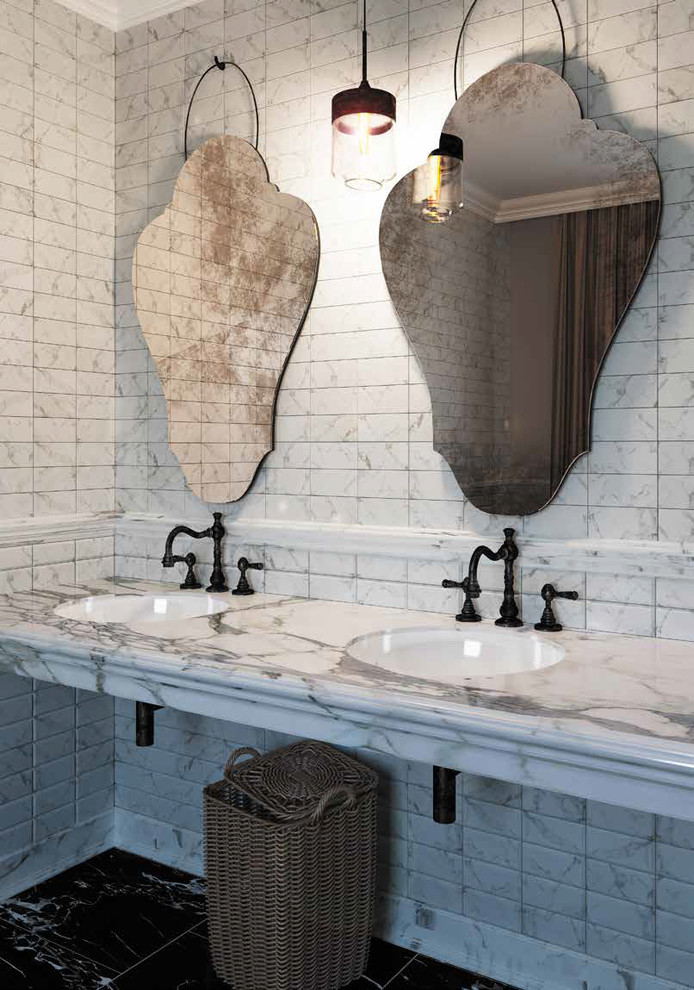 Мозаика из натурального камня в интерьере