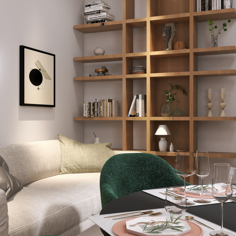 3 комнатная квартира в современном стиле для молодой семьи, Москва