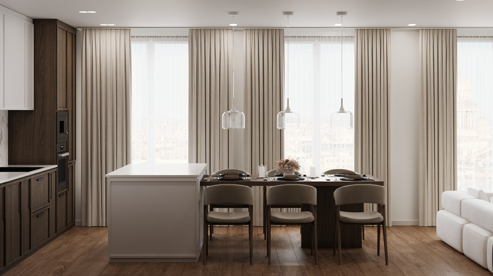 Дизайн-проект кухни-гостиной