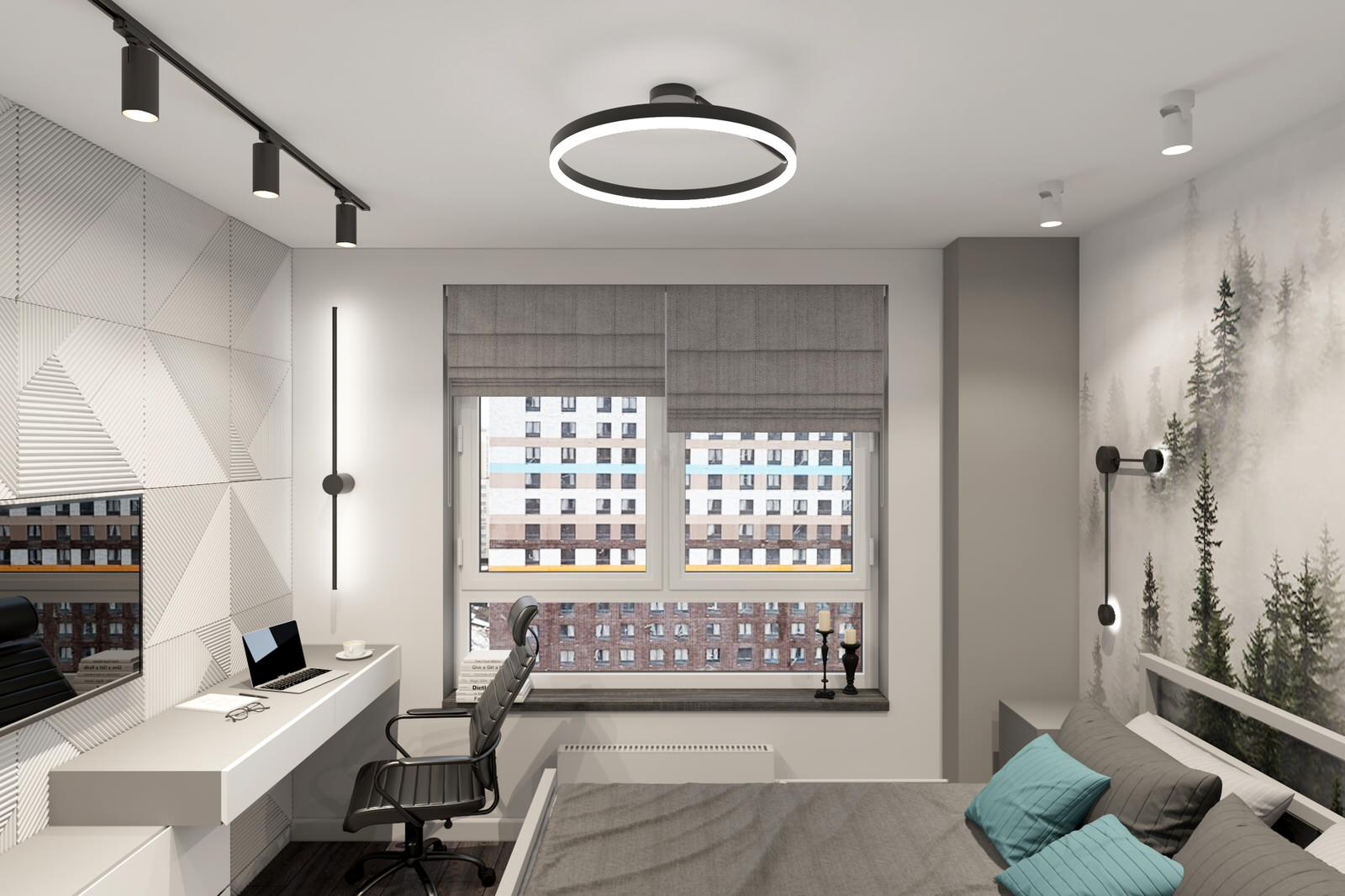 Двухкомнатная квартира 60 м2 в современном стиле в ЖК "Дмитровский Парк"