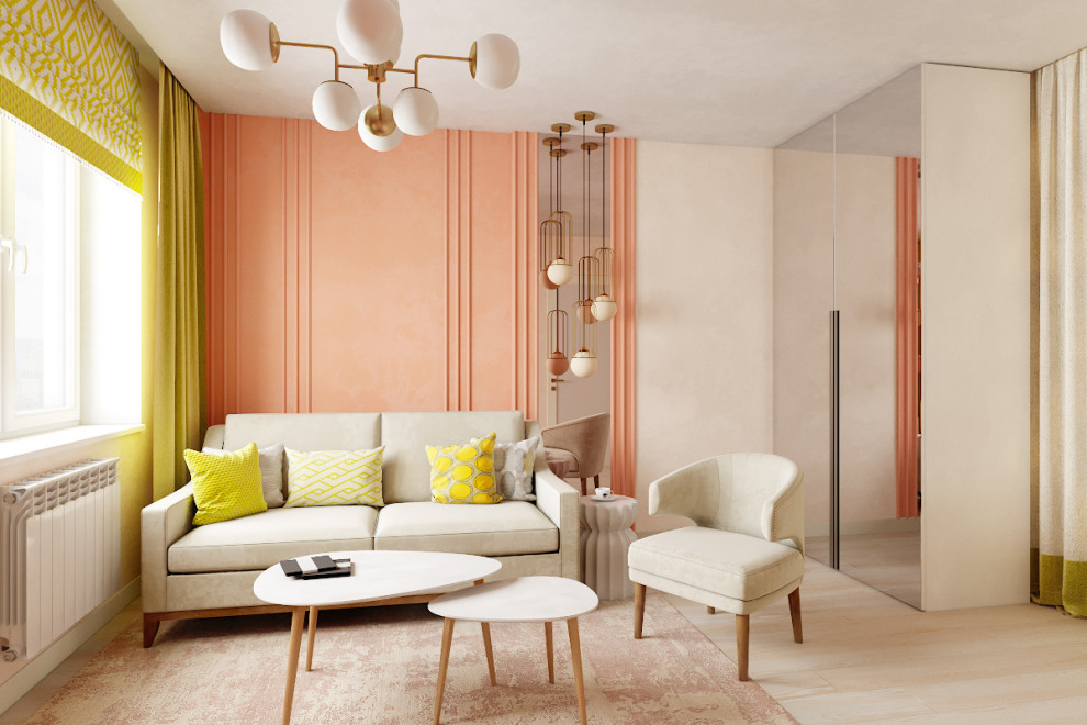 Розовая пудра - Однокомнатная квартира для женщины.