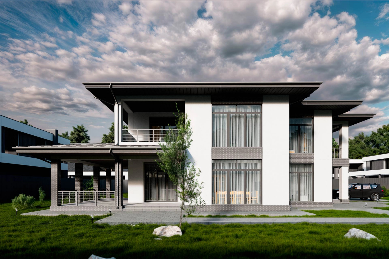 Двухэтажный дом в стиле Райта «ЗС 557-21-2»