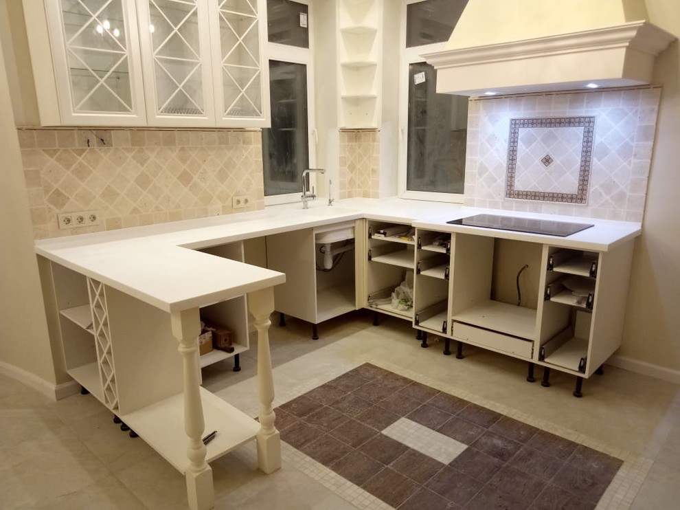 П - образная СТОЛЕШНИЦА с ИНТЕГРИРОВАННОЙ мойкой GL 500