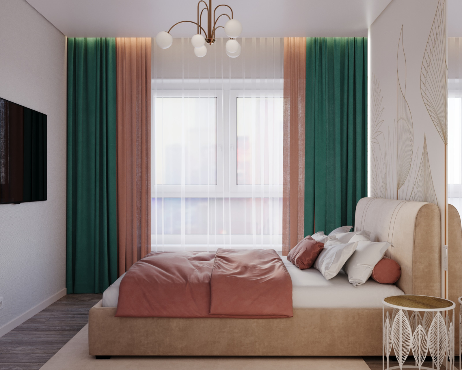 Дизайн проект 3х комнатной квартиры с большой кухней-гостиной