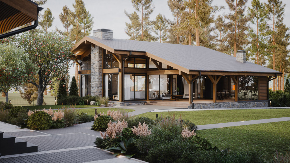 Гостевое шале баня Timber frame