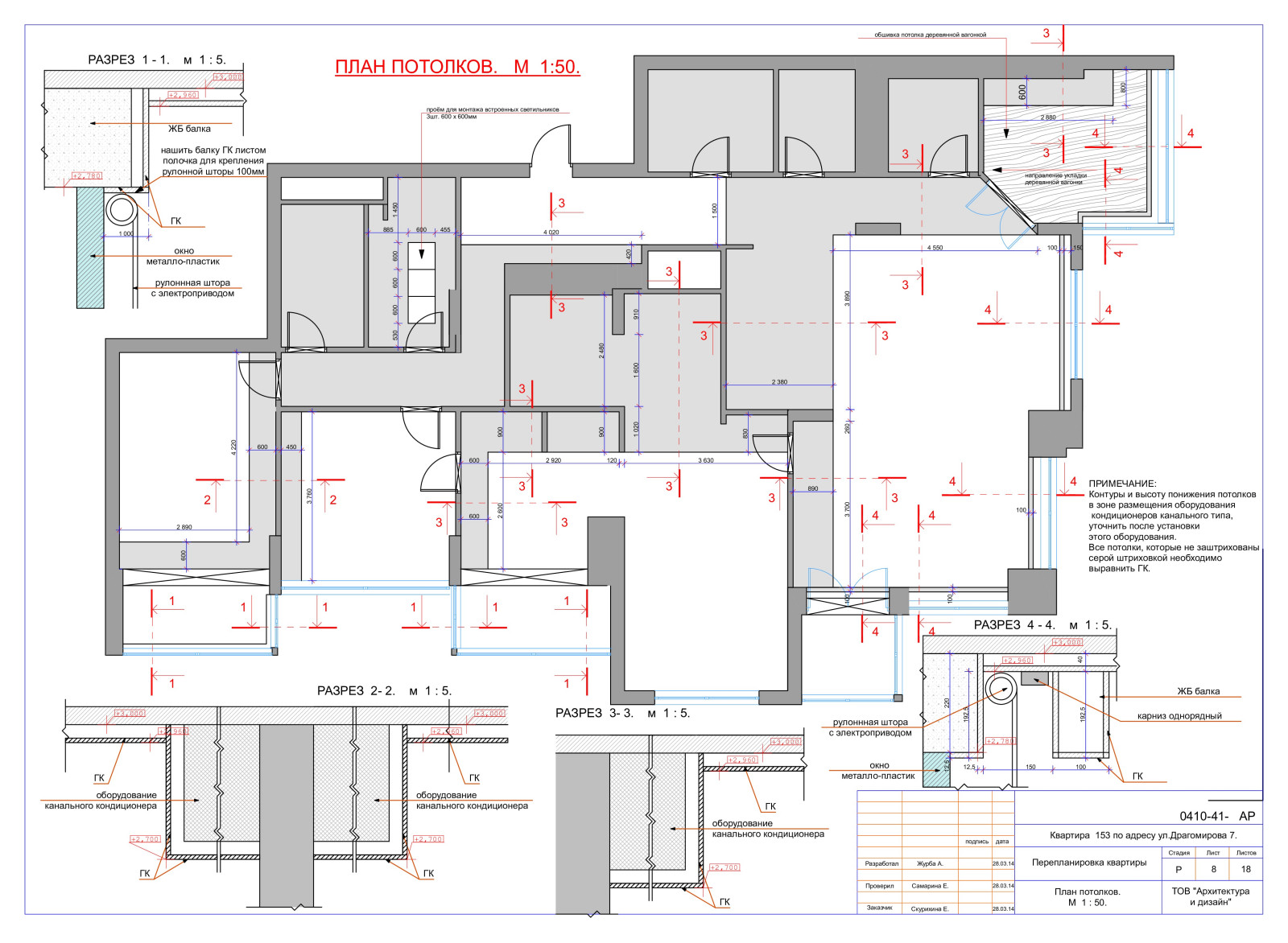 План потолков: примеры