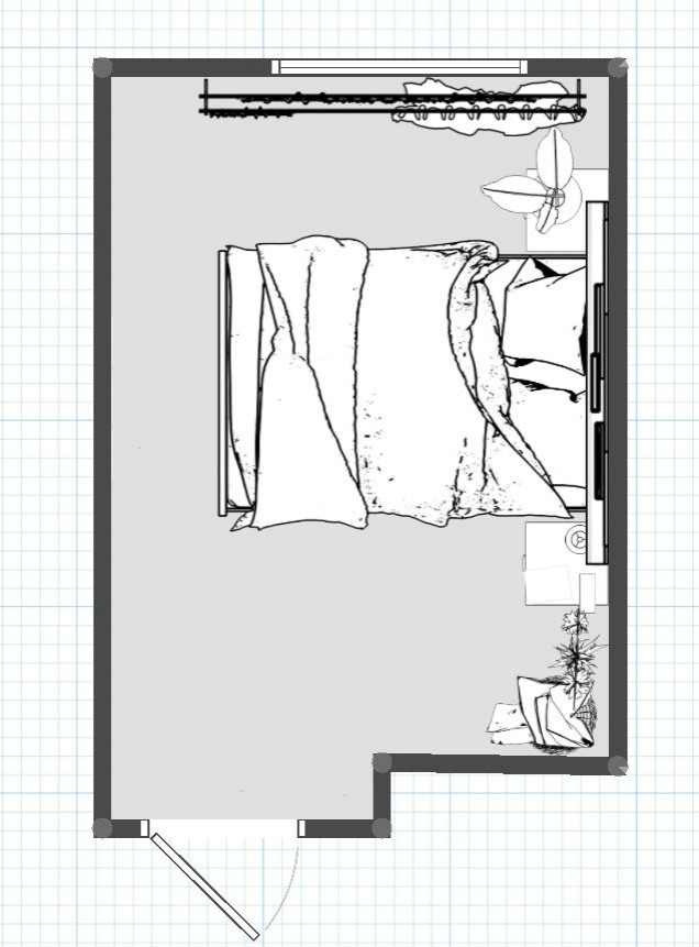 Спальня в скандинавском эко-стиле