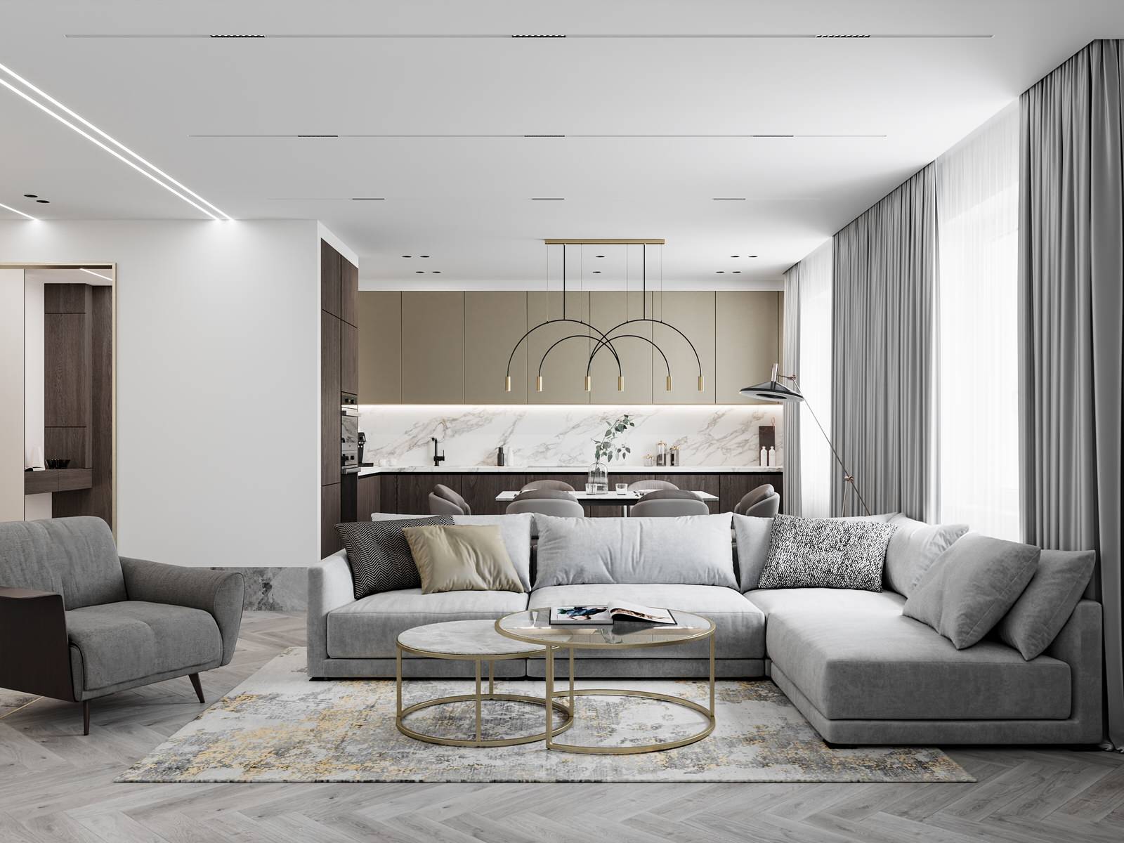 Обложка проекта: Дизайн трёхкомнатной квартиры на Смоленской улице | Санкт-Петербург | Россия |