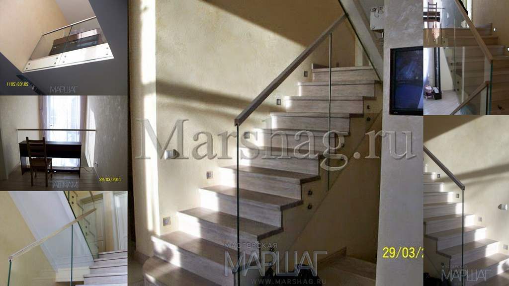 Самонесущие ограждения из стекла Маршаг