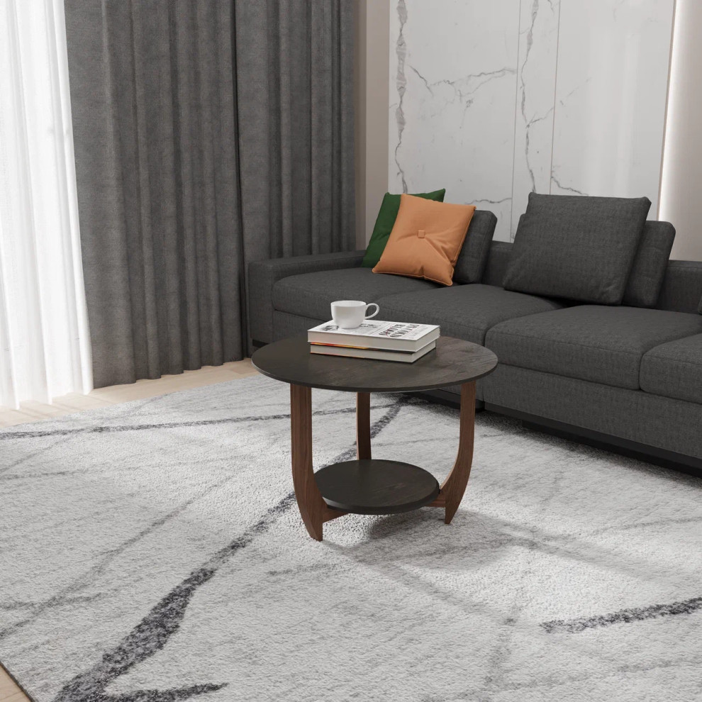 Журнальный столик ДОМОВОЙ черного цвета в гостинной