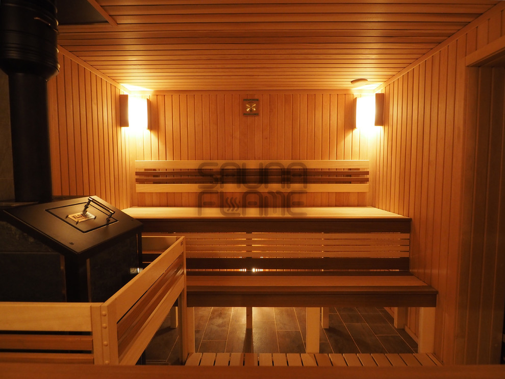 Сауна с печью в талькохлорите