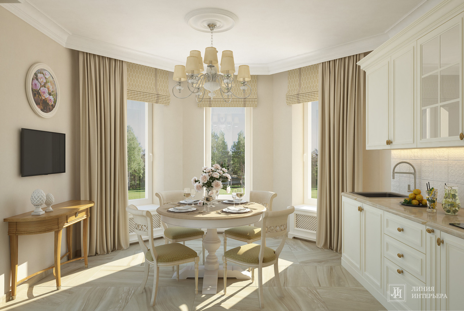 Загородный Дом в Подмосковье, классический интерьер