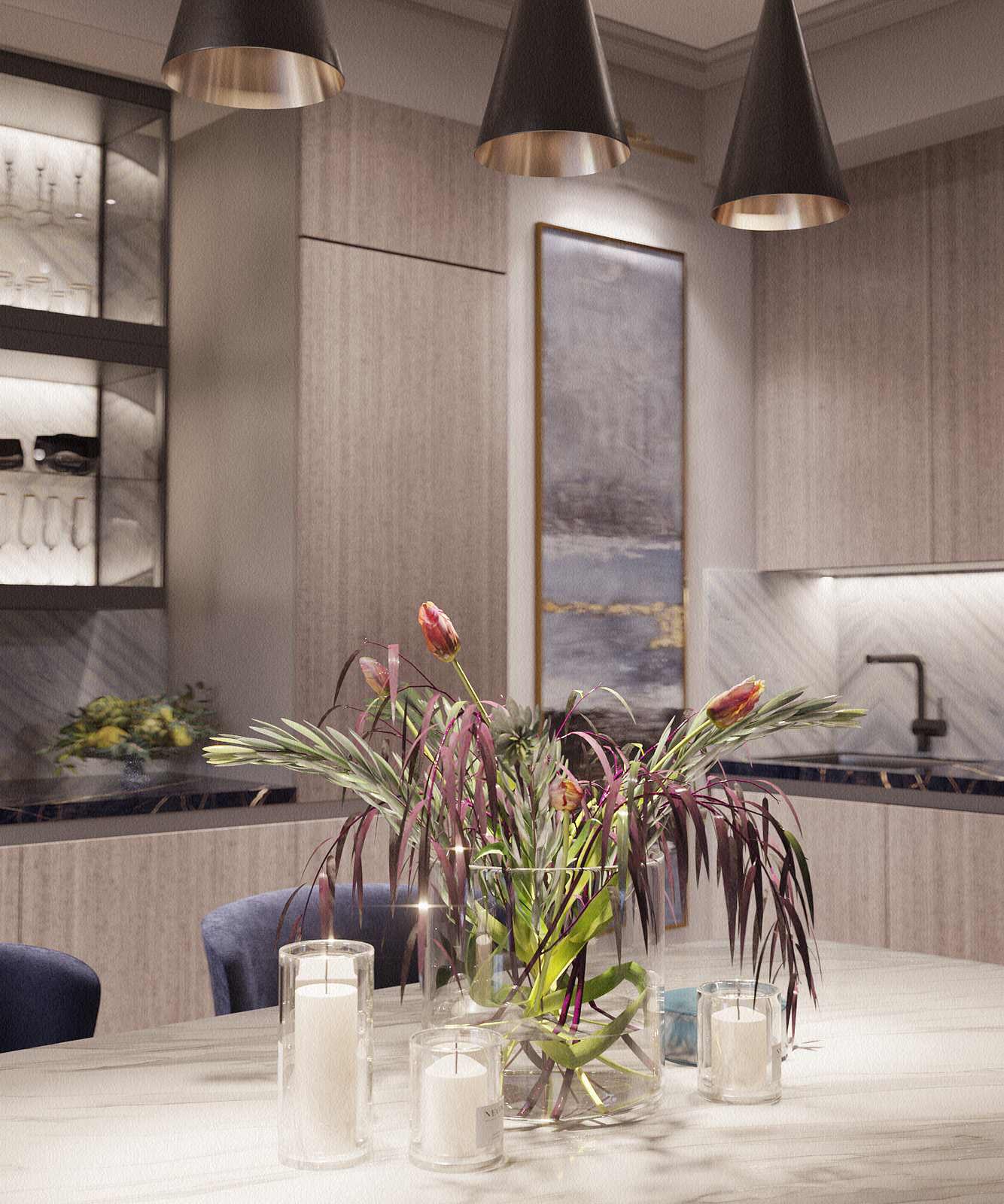 Дизайн трехкомнатной квартиры  в ЖК «Чемпион-парк»