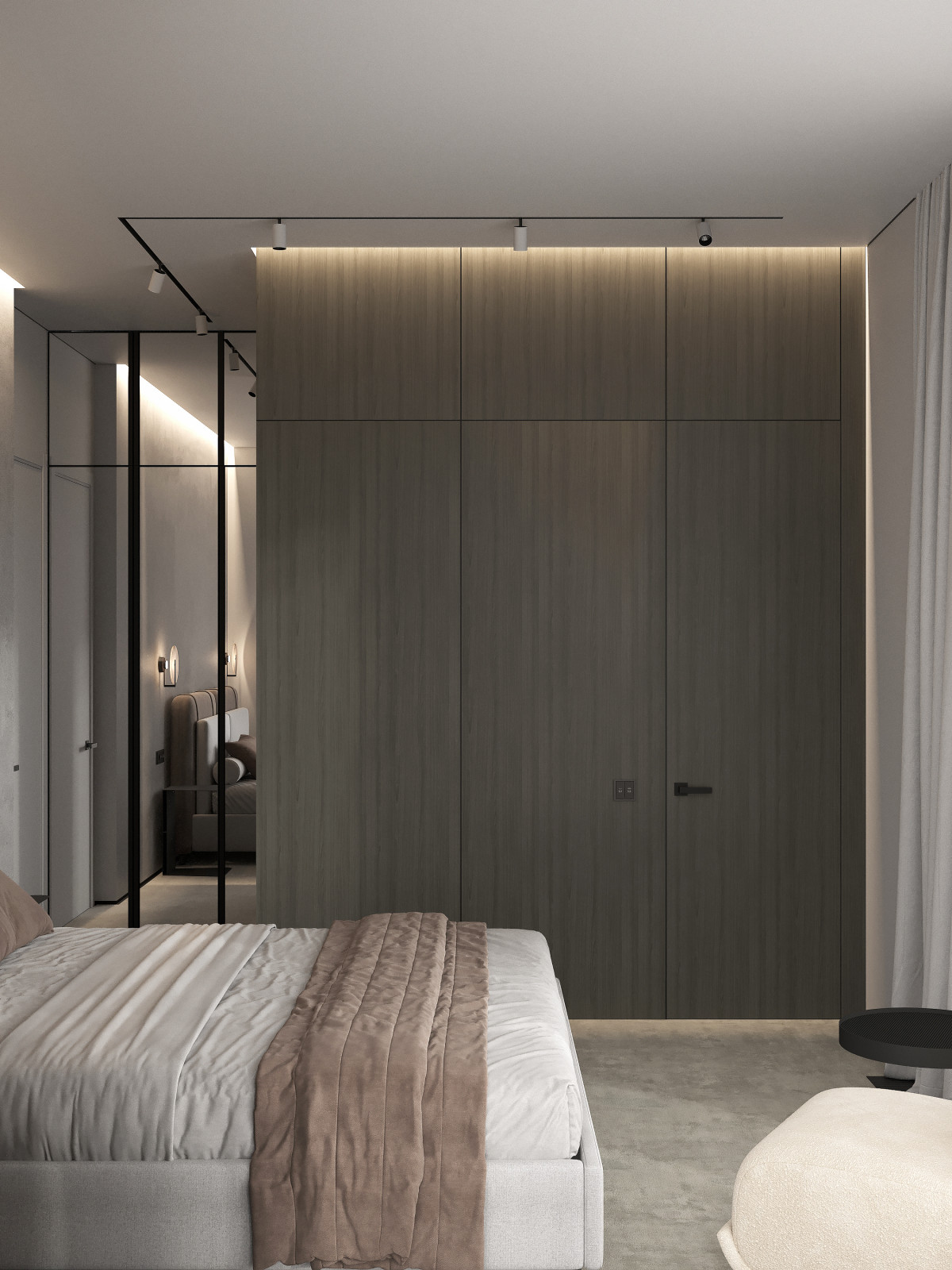 Минималистичная спальня в жк Prima Vera