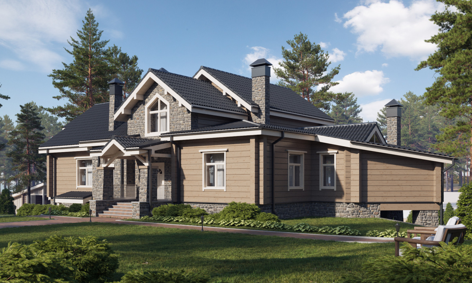 Обложка проекта: Проект дома на склоне