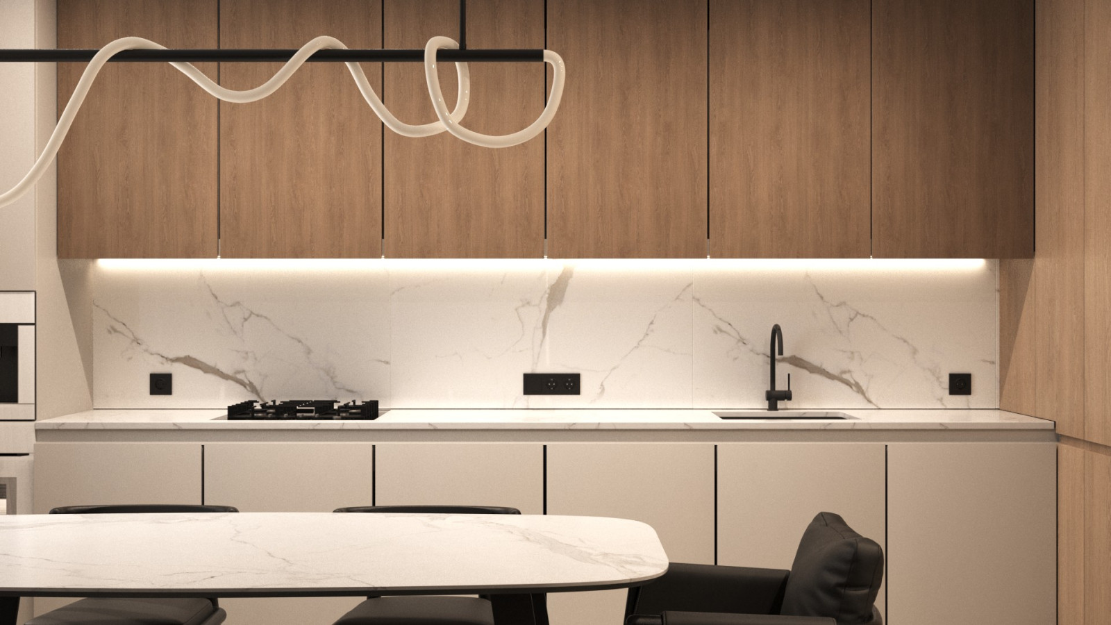 Дизайн-проект квартиры, ул. Нахимсона 107м2. Минимализм