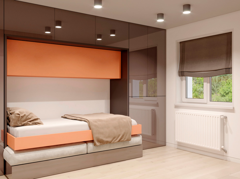 Обложка проекта: комната для 2ух человек мебелью трансформер