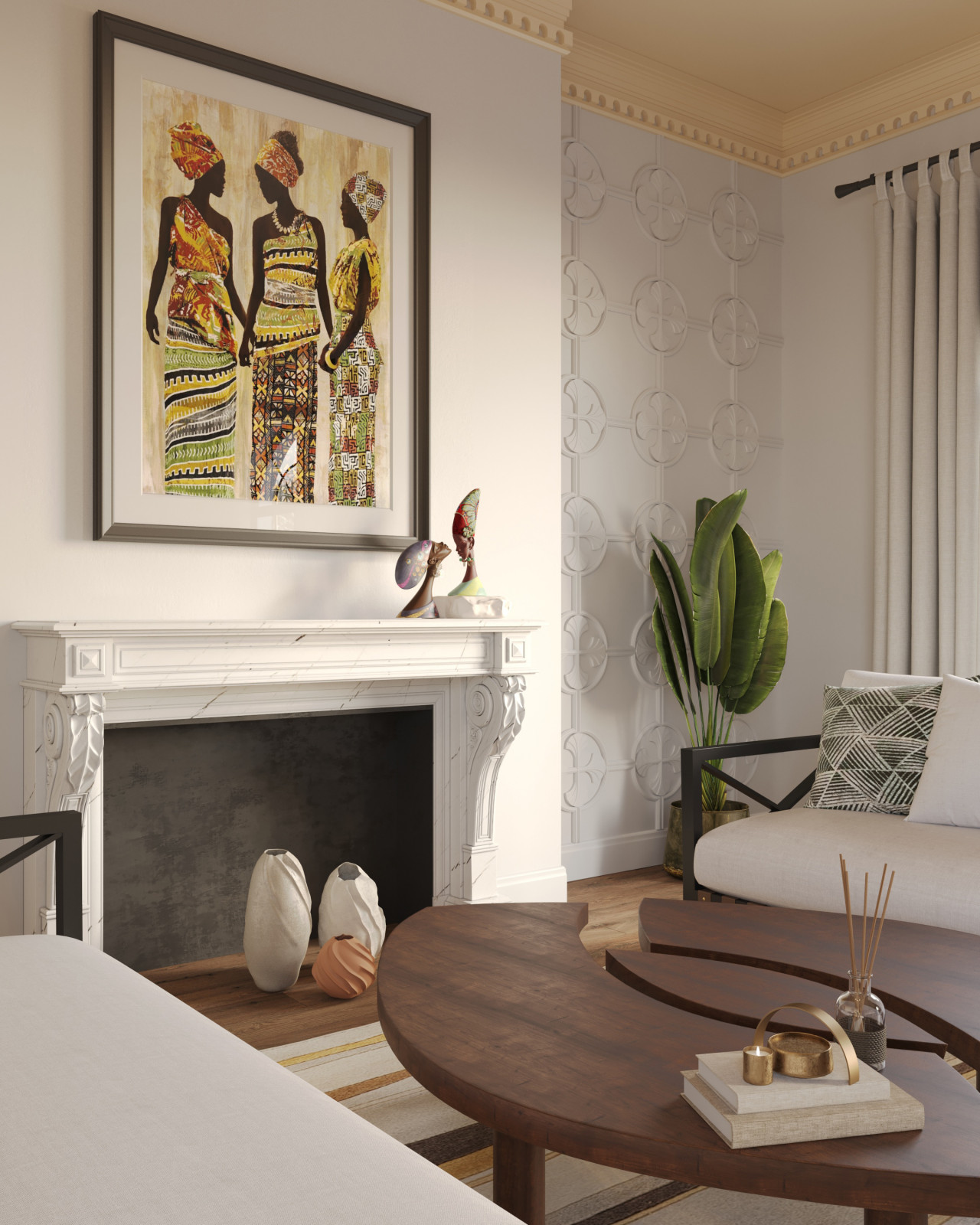 Загородный дом в Английском колониальном стиле в элементами Ар-деко