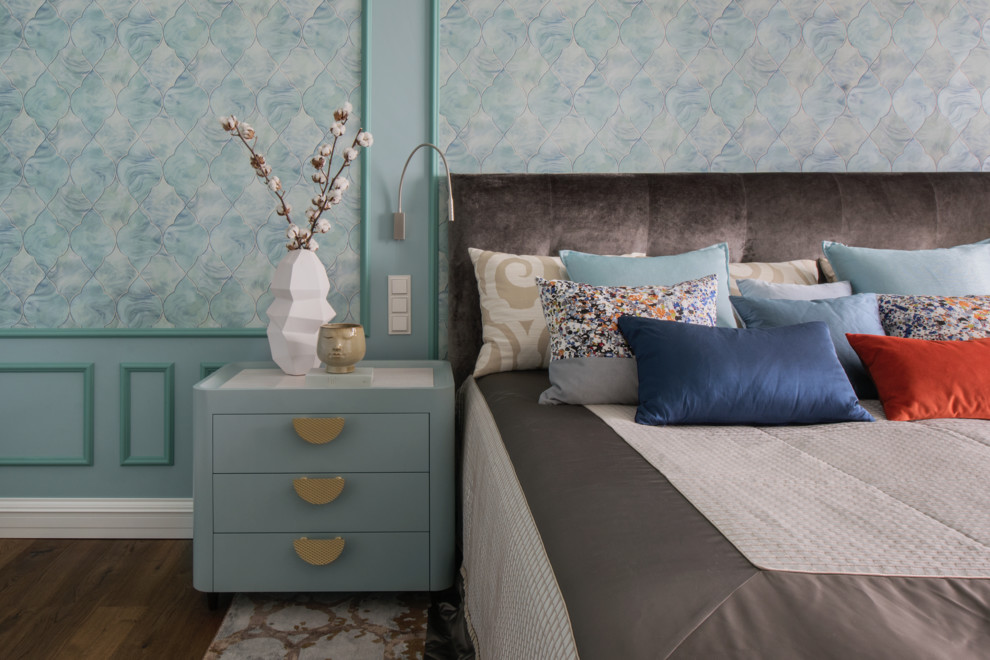 Спальня в цвете "тиффани"