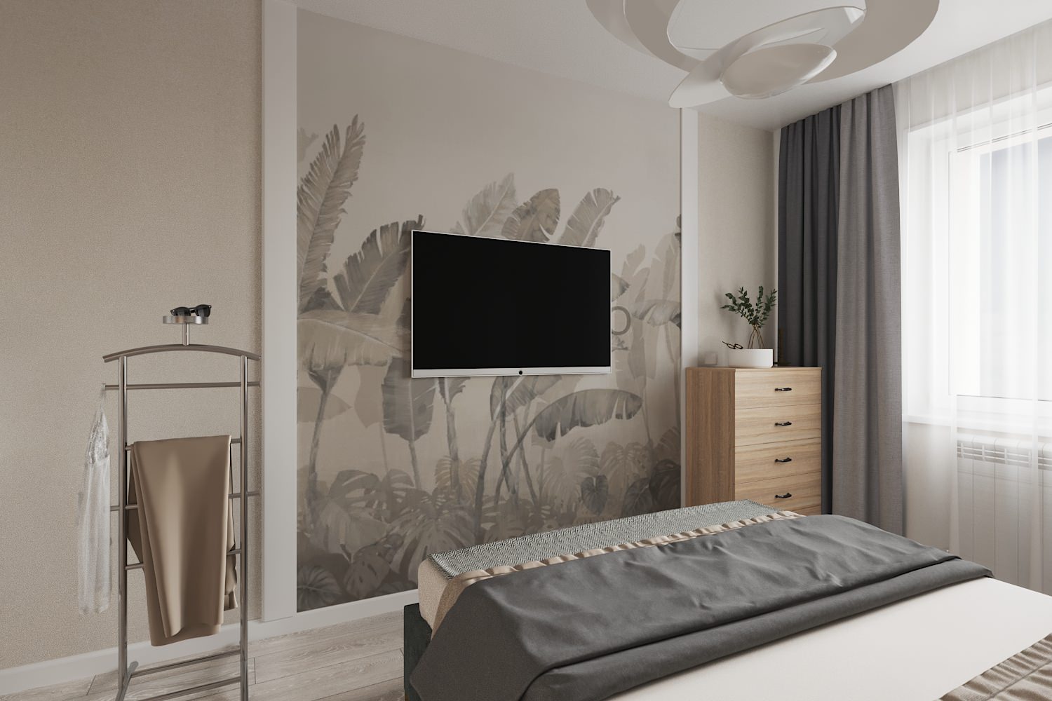 Светлый, воздушный интерьер в спокойных цветах