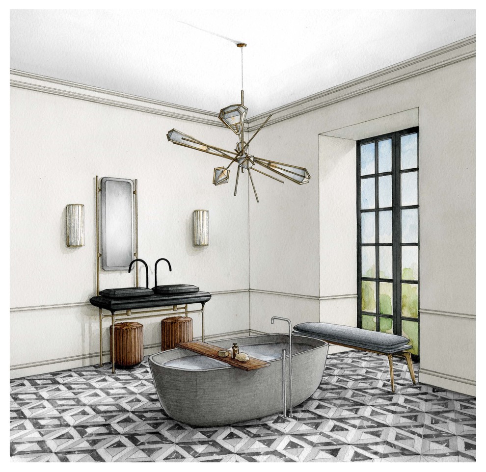 Обложка проекта: Эскизы интерьера к дипломному проекту Елизаветы Борисовой, школа "Детали"